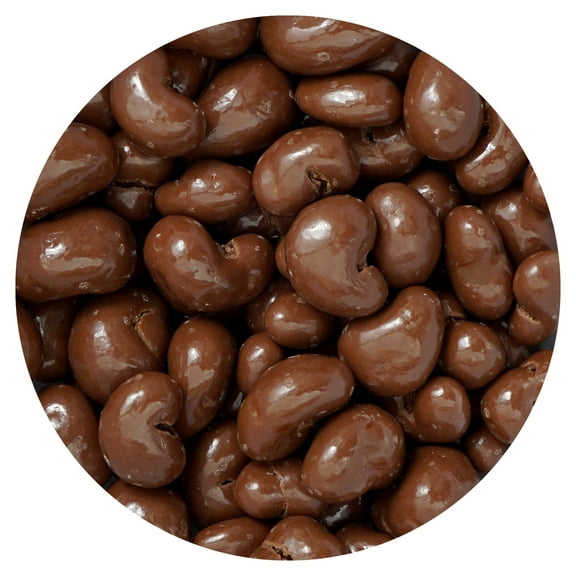 Milk Chocolate Covered Cashews, 2 Pound Bulk Bag, Chocolate Covered Nuts, The Hampton Popcorn & Candy Company