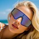 thumbnail image 4 of Gafas Polarizados Protección UV Conducir para Hombres Mujeres () Azules, 4 of 6
