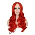 thumbnail image 6 of Dengmore Long Curly Hair Wig for Girls with Thin Bangs - 27.5 Inches High Temperature Filament Corn Ears Style Wig, Adjustable No Glue Synthetic Curly Wig for Party Cosplay, 6 of 6
