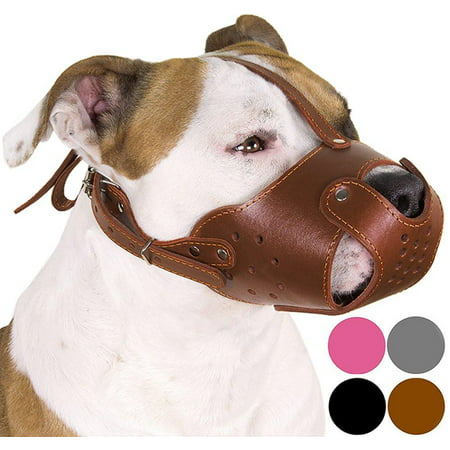 Dog Muzzle German Shepherd Leather Secure Basket