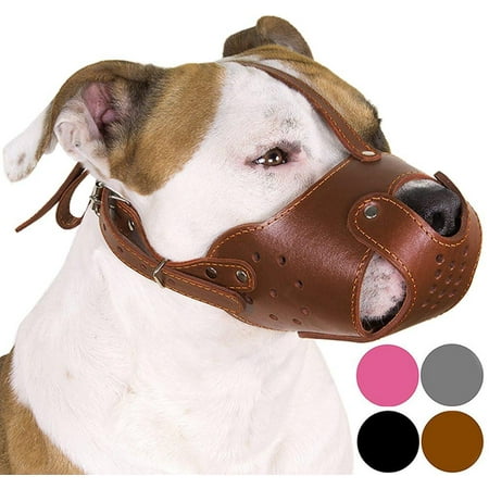 - Dog Muzzle German Shepherd Leather Secure Basket Black