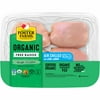 Foster Farms Fresh Organic Boneless Skinless Chicken Thighs, 19g Protein per 4 oz, 1.2 - 2 lb Tray