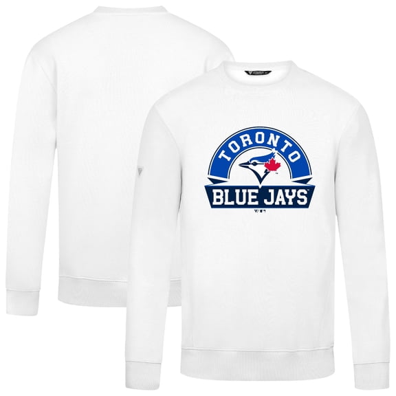 Men's Levelwear  White Toronto Blue Jays Zane Banner Arch Sweatshirt