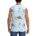 thumbnail image 4 of Goofa Cartoon Turtle Printed Men's Sleeveless T-Shirt - Athletic Gym Workout Tank Top for Men - Moisture-Wicking, UPF 30+ Quick-Dry Muscle Tee-3X-Large, 4 of 8
