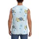 thumbnail image 4 of Fotbe Cartoon Turtle Men's Camiseta sin Mangas Estampada para Hombres, Playera Casual para Gimnasio, Entrenamiento, Playa-XX-Large, 4 of 7