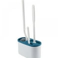 thumbnail image 1 of Escobilla de baño y recipiente, escobilla de baño para baño en juego de soporte de secado rápido, 1 of 7