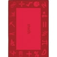 thumbnail image 2 of Joy Carpets 1912H-04 Math Stem Classroom Seating Round Rug  Red - 5 ft. 4 in., 2 of 7