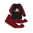 thumbnail image 5 of Odeerbi Christmas Pajamas for Family Holiday Plaid Long Sleeve Family Christmas Pajamas Matching Sets Toddler Print Parent-child Suit Two-Piece Sleepwear Xmas Family Matching PJs Set Red, 5 of 8