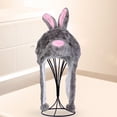 thumbnail image 3 of lionlar 2 Pieces Cute Animal Hat Photography Props Decoration Gray Rabbit Wolf, 3 of 9