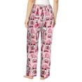 thumbnail image 3 of Uemuo Garden Gnomes Pattern Women's Wide Leg Palazzo Lounge Pants with Pockets Light Weight Loose Comfy Casual Pajama Pants-Small, 3 of 9
