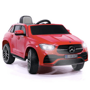 Mercedes Benz GLE 450 Ride On Car with Remote Control, More Battery Power, Rubber Tires, LED Lights, Leather Seat- Red