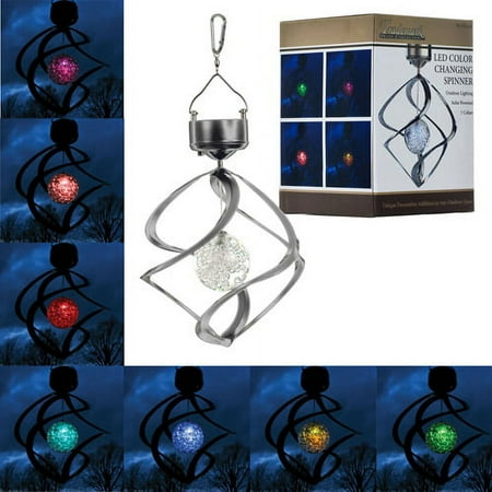 Mosaic Color LED Solar Powered Wind Spinner Light