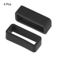 thumbnail image 3 of Uxcell Watch Band Strap Loops Silicone Watch Holder Keeper for 20mm Width Watch Band, Black 4 Pack, 3 of 5