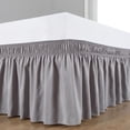 Bed Skirt - Wrap Around Bed Skirts Elastic Dust Ruffles, Easy Fit ...