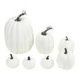 thumbnail image 1 of Lipstore 7 Pieces Fake Pumpkins Model Cute Harvest Decorative DIY Small Rustic Artificial White, 1 of 7