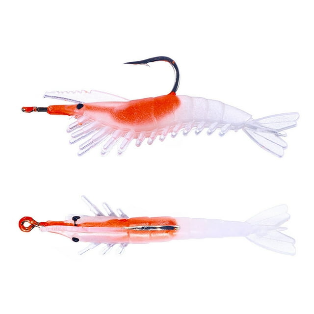Soft Luminous Shrimp Lure Set Soft Artificial Shrimp Lure Saltwater Bass Trout Catfish Salmon