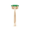 thumbnail image 3 of Angara Natural 1.1 Ct. Emerald Solitaire Ring in 14K Rose Gold for Women (Ring Size: 11.5), 3 of 10