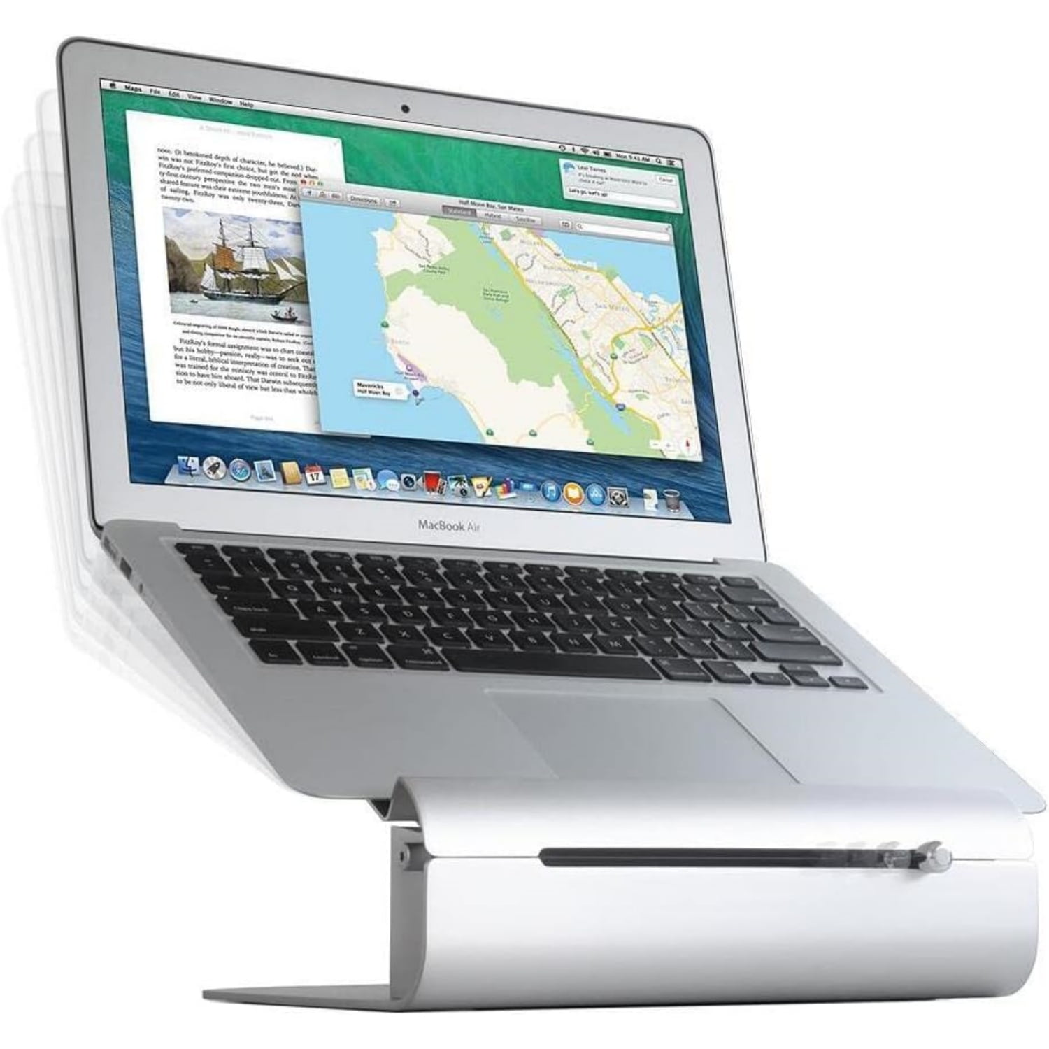 Adjustable Height Laptop Stand  (Silver)