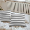 thumbnail image 7 of Waterproof Throw Pillow Covers Set of 2, 24x24 Inch Grey Stripe Decorative Pillowcases Outdoor Pillow Slip Cushion Covers Set for Couch Tent Minimalist Farmhouse Striped, 7 of 7