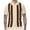 Beige, variant on WREESH Men's Summer Button Down Shirts Short Knitted Loose Casual Outdoor Striped Shirts for Men's Stylish Short Sleeve Tops Brown