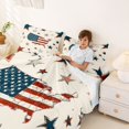 thumbnail image 3 of Manfei Vintage Usa Flag Queen Sheets,Patriotic Stars Queen Sheet Sets,Beige Red,4 Pieces,1 Flat Sheet, 1 Fitted Sheet and 2 Pillowcases, 3 of 6