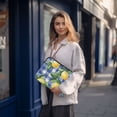 thumbnail image 6 of FORMRS 13-13.3 inch Laptop Sleeve Case Soft Carrying Quilted Computer Bag Cover, Blue Plaid Lemon, 6 of 7