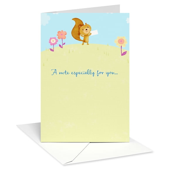American Greetings Thank You Card with Squirrel (A Note For You)