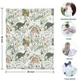 thumbnail image 4 of Colorful Dinosaurs Floral Pattern Blanket,Comfortable Soft Lamb Wool Throw Blanket,All Season,Warm Lightweight Blankets for Sofa Bed Couch Living Room Chair,30"x40", 4 of 4