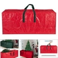 thumbnail image 3 of Bolsa de almacenamiento para árbol de Navidad de 48''-65'', árbol navideño artificial, impermeable Rojo_165x76x38cm, 3 of 9