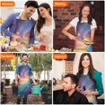 thumbnail image 4 of Colorful Tie Dye Nebula Pattern Apron-Garden Aprons for Women with Pockets-Cotton Linen Waterproof Kitchen Cooking Gardening Aprons Adjustable for Kitchen,Cooking,BBQ and Salon 33x27 Inch, 4 of 7