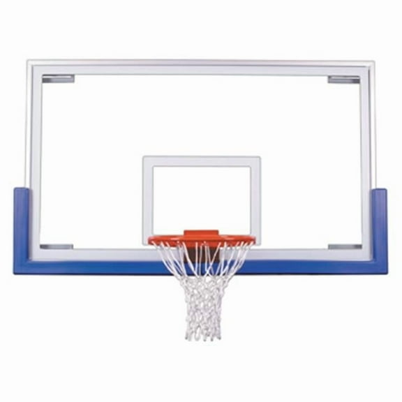 FT235 Tempered Glass 42 X 72 in. Unbreakable Short Glass Backboard, Scarlet