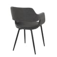 thumbnail image 4 of Margarite Chair, Upholstered Dining Chairs, Mid-Century Modern Dining Chair, Kitchen Chairs for Dining Table, Dining Chairs Set of 2 (Grey Faux Leather), 4 of 5