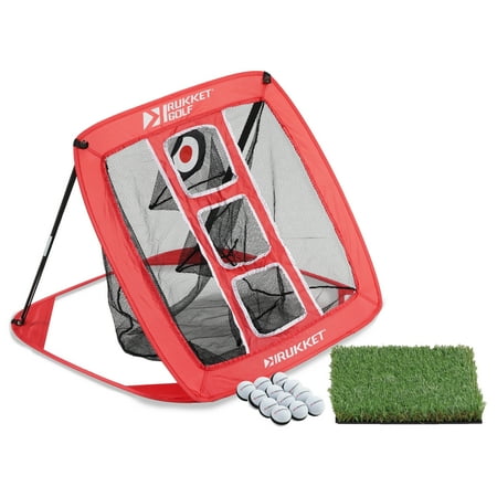 UPC: 0858720005726 | Rukket Sports Pop Up Golf Chipping Net with 12 Foam Golf Balls  Turf Hitting Mat & Adjustable Rubber Tee