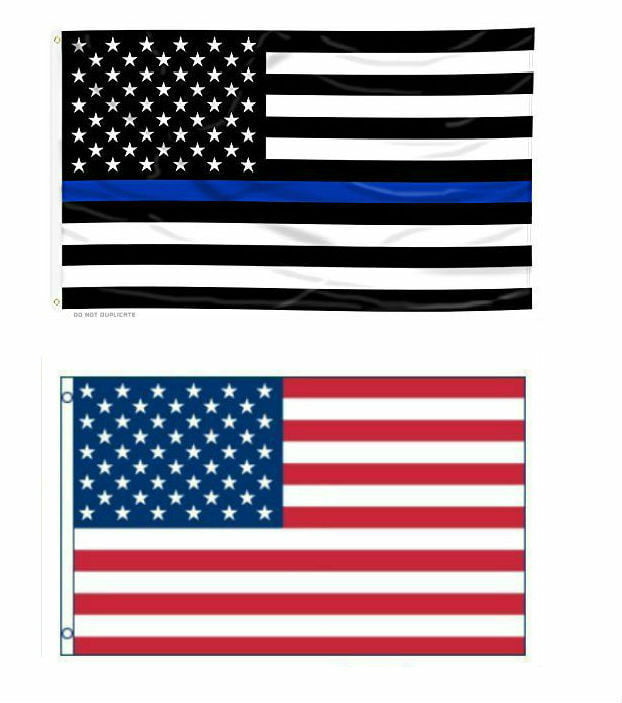 2x3 Police Thin Blue Line Memorial Law Enforcement 2'x3' Premium Polyester Flag