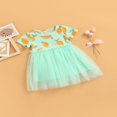 thumbnail image 3 of Infant Baby Girls Summer Dress Cartoon Lemon Print Short Sleeve Tulle A-Line Dress, 3 of 9