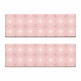 thumbnail image 2 of Geometric Bench Cushion Set of 2, Diamond Shaped Enlarging Forms Rhombus with Simple Striped Lines Image, Standard Size Foam Pad and Decorative Cover, Pale Pink, by Ambesonne, 2 of 4