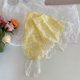 thumbnail image 1 of Xiao Hua Bufanda elegante personalizada, bufanda triangular, protector solar de verano con encaje, diadema fina y transpirable, diadema de estilo campestre (amarilla), 1 of 1