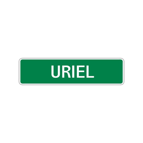 Uriel Boys Children Name Letter Printed Label Indoor Outdoor Unique Wall Plaque Decoration Aluminum Metal Sign 4"x13.5"