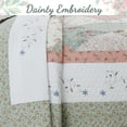 thumbnail image 7 of Cozy Line Home Floral Patchwork Cotton Reversible Queen Quilt Set, Blue, 3-Piece, 7 of 7