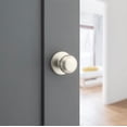 thumbnail image 2 of Cove Interior Passage Door Knob, Handle For Closet and Hallway Doors, Non-Locking Doorknob in Satin Nickel, with Microban Protection, 2 of 3