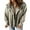 B Gray, variant on EVALESS Hooded Jacket for Women Plaid Flannel Shacket Long Sleeve Button Down Fleece Shirt Plus Size Coats Outerwear Khaki