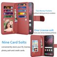 thumbnail image 2 of Galaxy S23/S23 Plus/S23 +/S23 Ultra 5G Wallet Case,Samsung Galaxy S23 Plus PU Leather Case,Njjex Luxury Leather [9 Card Slots Holder] Carrying Folio Flip Cover [Detachable Magnetic Hard Case]-Wine Red, 2 of 5