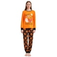 thumbnail image 2 of EYIIYE Family Pajamas Matching Sets Halloween Pumpkin Set Letter Print Long Sleeve Tops Long Pants 2-Piece Outfits, 2 of 8