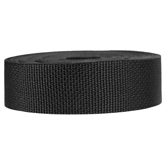 Strapworks Lightweight Polypropylene Webbing - Poly Strapping for Outdoor DIY Gear Repair, Pet Collars, Crafts â 1.5 Inch x 50 Yards - Black