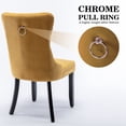 thumbnail image 4 of Glavbiku Modern High End Tufted Dining Chair Set of 2,Dining Room Velvet Chairs with Rivets,Gold, 4 of 13