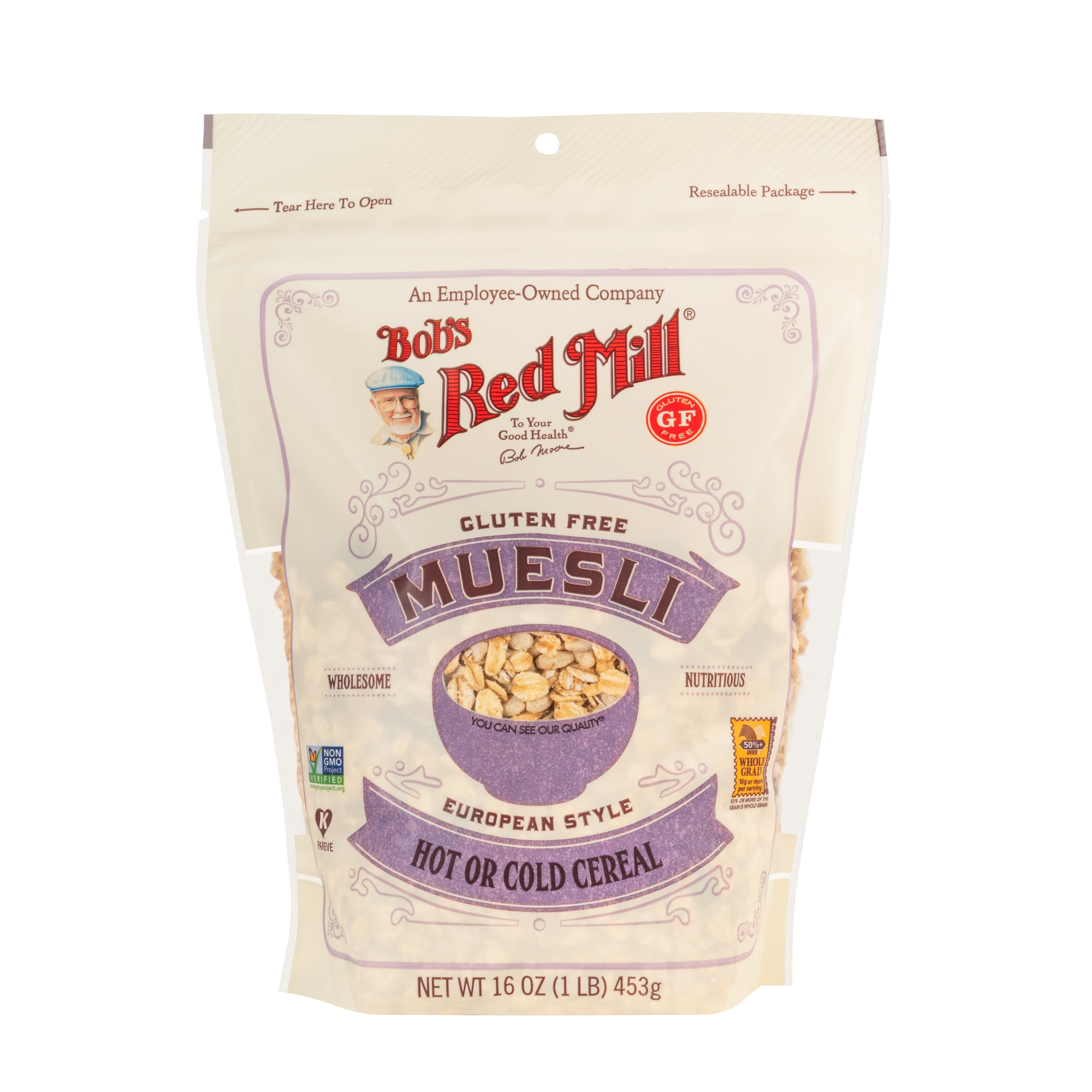(4 pack) Bob's Red Mill European Style Muesli Gluten Free, 16 oz Bag