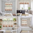 thumbnail image 6 of Red Poppy Kitchen Curtains Sets for Windows 36 Inch Length, Farmhouse Country Vintage Flower Leaf Plant Rod Pocket Window Treatments Tier Curtains and Valances Set for Bedroom/Bathroom, 6 of 8