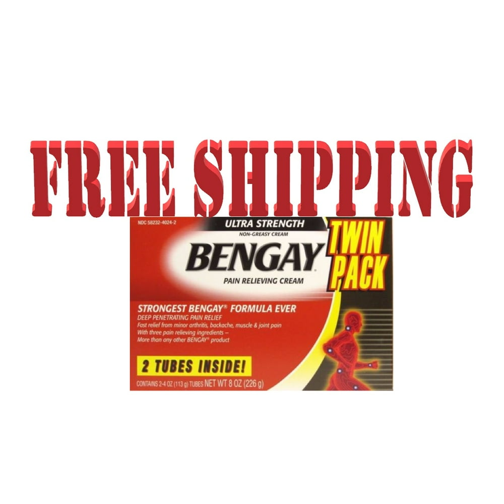 BENGAY Ultra Strength Pain Relieving Cream 2 Tubes 4oz * Twin Pack