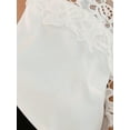 thumbnail image 5 of INSPIRE CHIC Women's Open Front Satin Panel Short Sleeves Cocktail Elegant Cropped Lace Shrugs S White, 5 of 6
