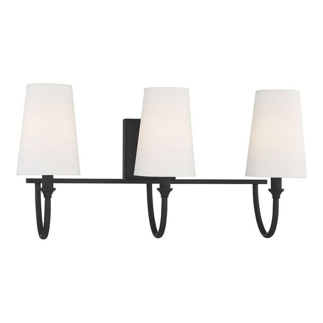 Savoy House Cameron 24" 3 Lights Transitional Metal Bath Bar in Matte Black